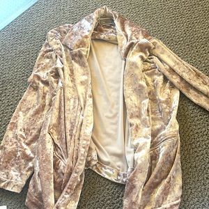 Rose gold velvet sweater